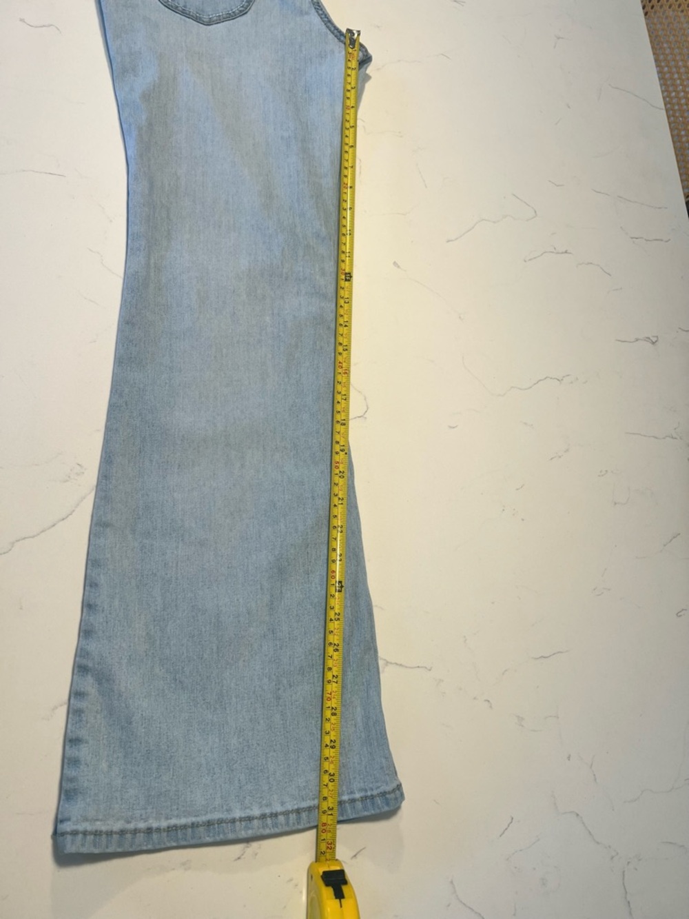 Vintage Y2K Angels Light Wash Button Fly Distressed Flared Jeans - Size 11 - Picture 6 of 12